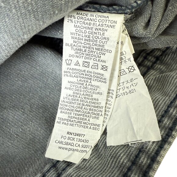 Prana Corduroy Jacket Womens Large Gray Trucker Stretch Casual Organic Cotton - Picture 10 of 10